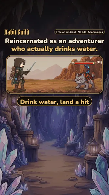 The Quest Board battle: drink water, land a hit